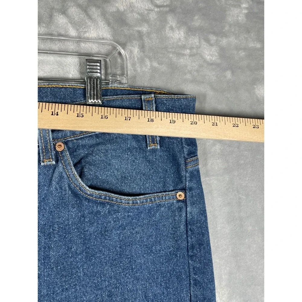 Levis 505 Orange Tab Jeans Mens 42x32 Regular Fit Straight Leg USA Blue Vintage